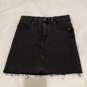 Madewell Black Denim Skirt